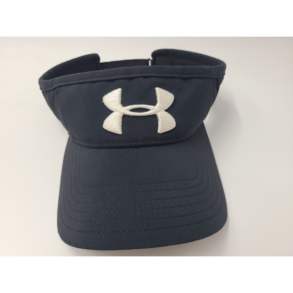 Under Armour Sun Golf Visor Adjustable Hat Cap Polyester Men Women Black White
